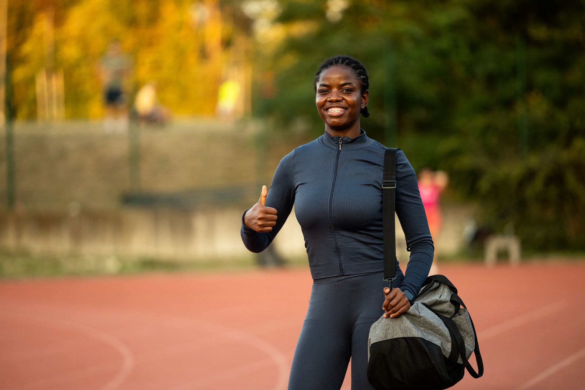 Black female athlete or runner.